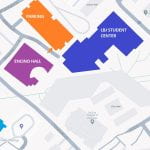 Map of building locations for 2024 MAATX meeting